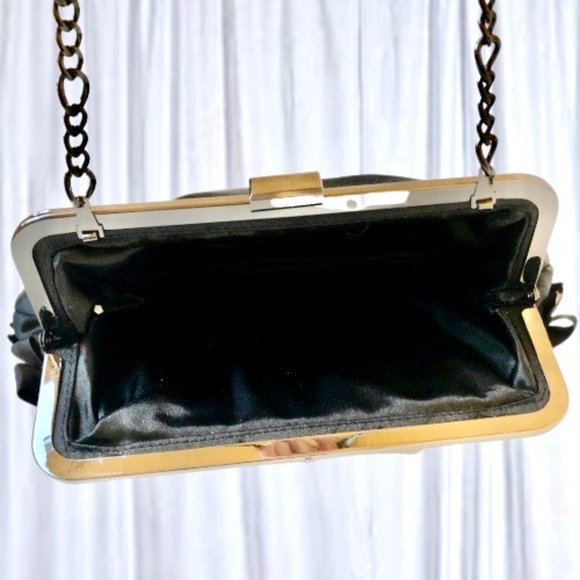 Jessica McClintock Shoulder Handbag Bag with Chain Strap or Clutch - Picture 6 of 8